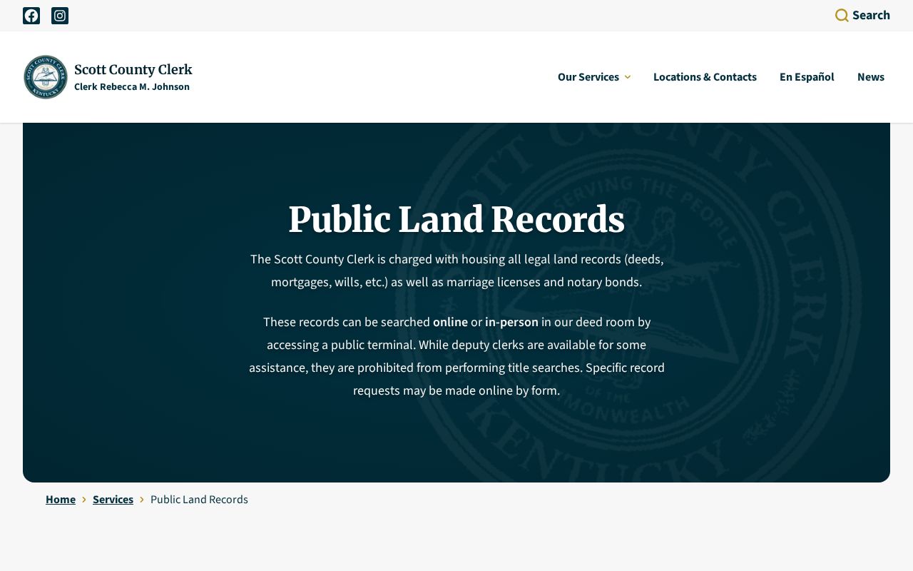 Georgetown residents directory Scott County deed index instructions