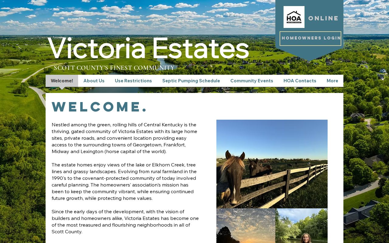 Georgetown neighbors Victoria Estates association website