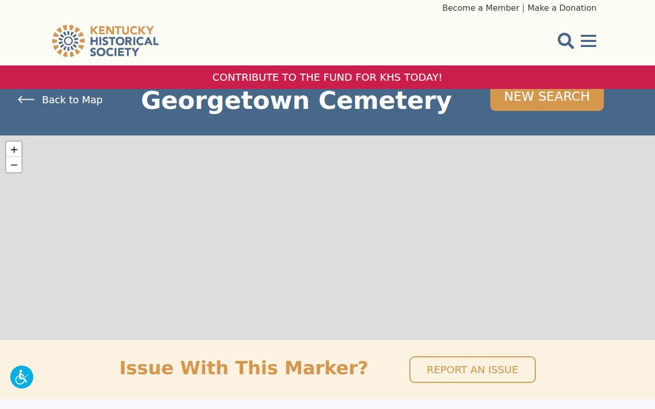 Georgetown previous residents cemetery historical marker record